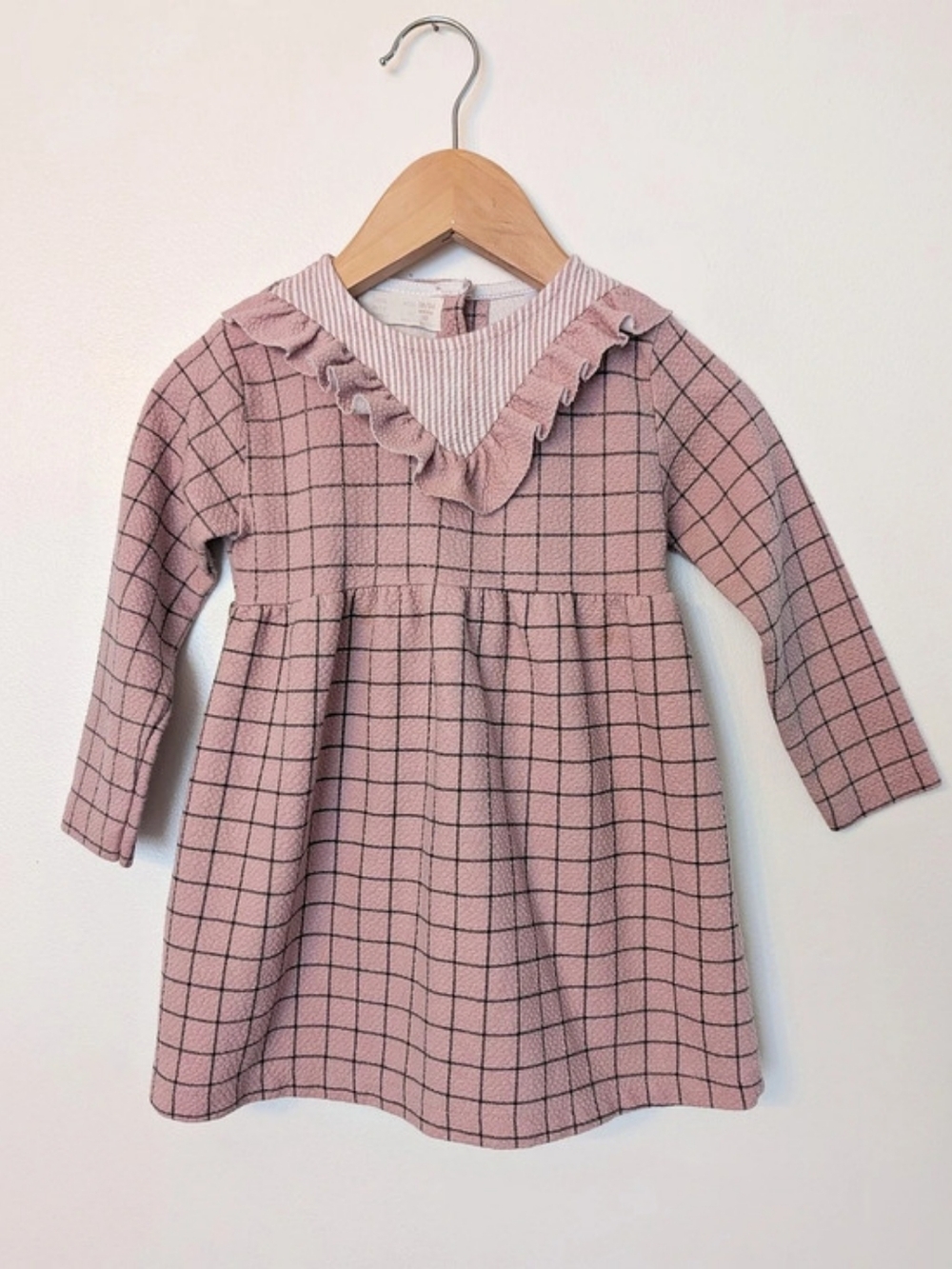 Zara Ruffled Collar Baby Girls Dress